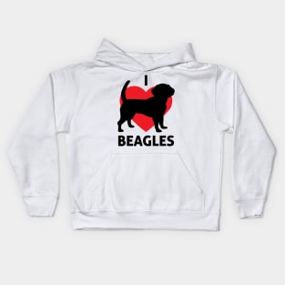 I Love Beagles - Dog Lover Dogs Kids Hoodie